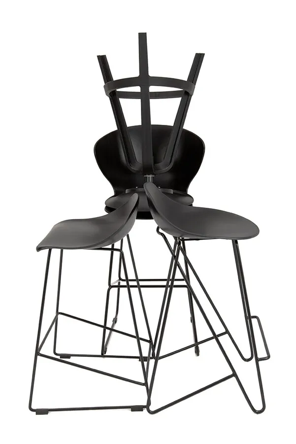 Hoker na płozach ROLF 76 cm - czarny