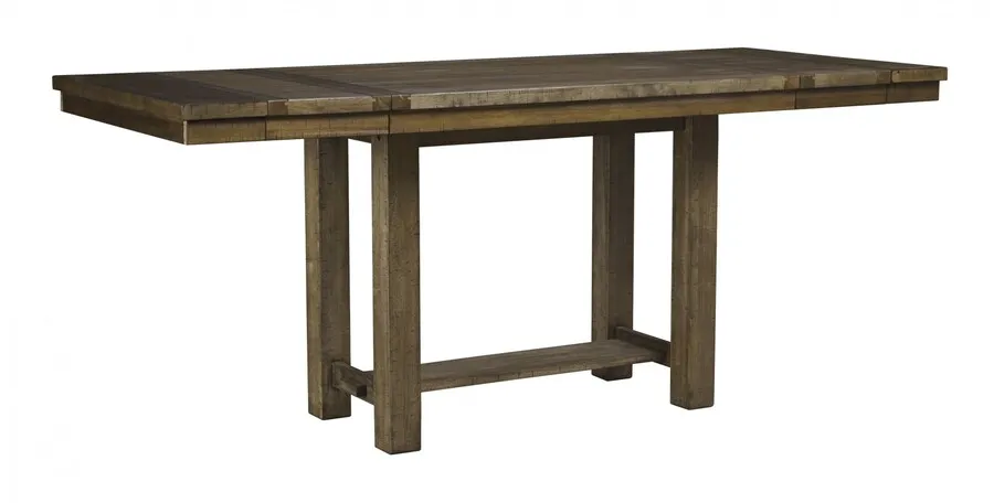 Stół barowy rozkładany MORIVILLE D631-32 158/218x91 - brązowy