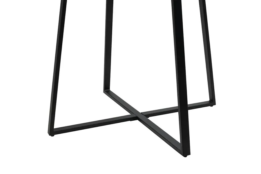 Stół okrągły CARAT 100 - imitacja marmuru/czarny mat