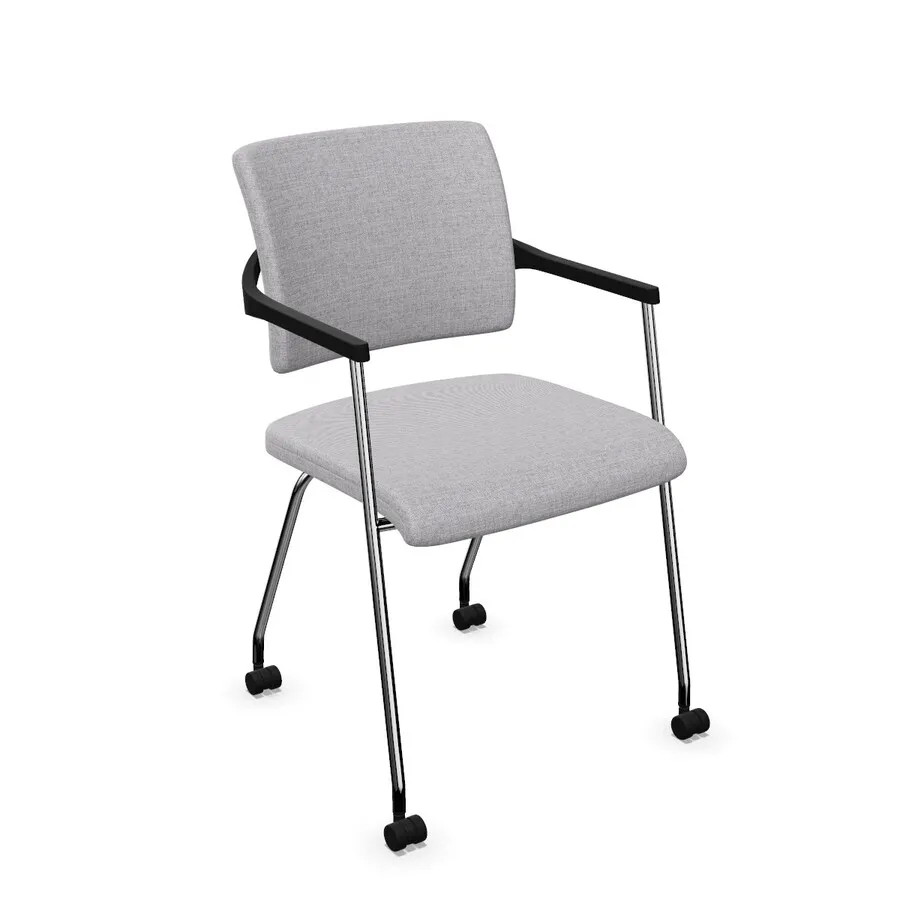 chrom / tkanina RX123 Krzesło konferencyjne 2ME czarne elementy