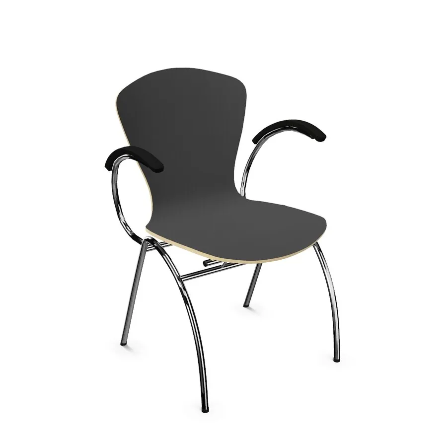 chrom / U963 Dark Grey / 2.07Y Black Krzesło konferencyjne BINGO 4L