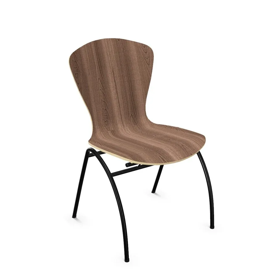 RAL 9005 / 2.0CC Walnut Krzesło konferencyjne BINGO 4L