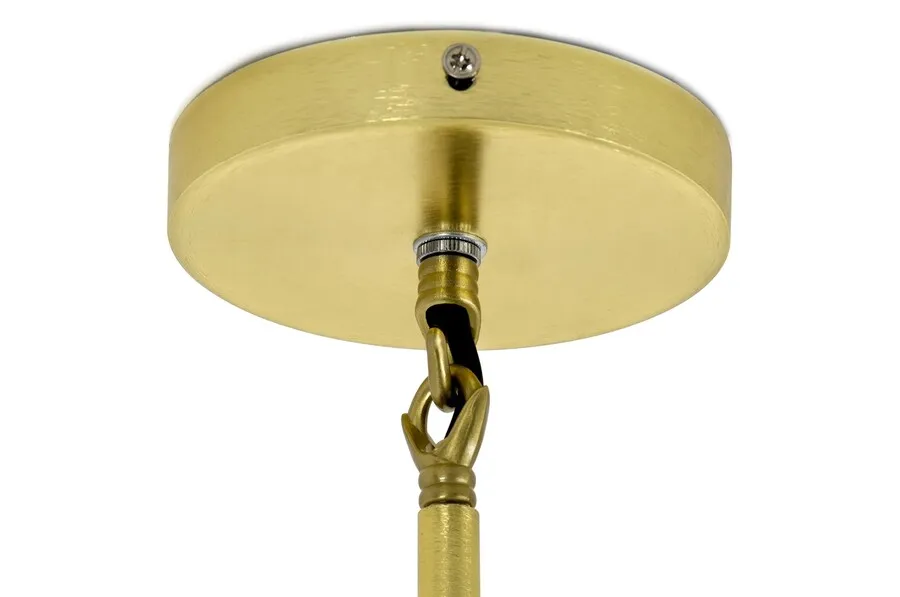 Lampa wisząca CANDELABR 6 - złote aluminium/szkło