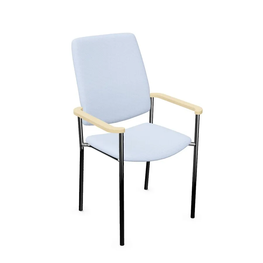 chrom / tkanina YB086 / 1.007 Beech Krzesło z podłokietnikami ZEN