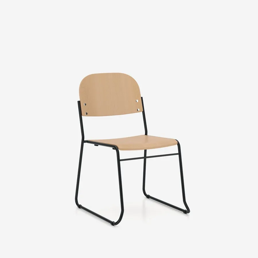 RAL 9005 / 1.007 Beech Krzesło VESTA NEW Wood
