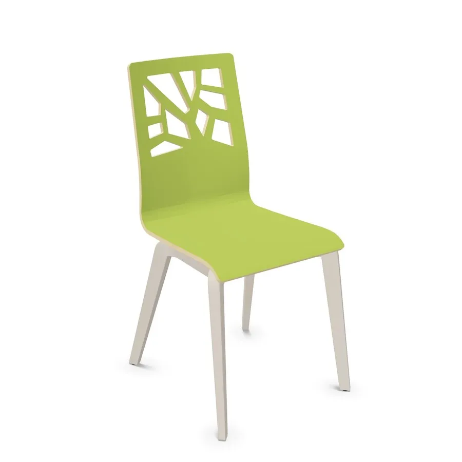 U626 Kiwi Green / S39 Light Grey Krzesło sklejkowe VERBENA LGW