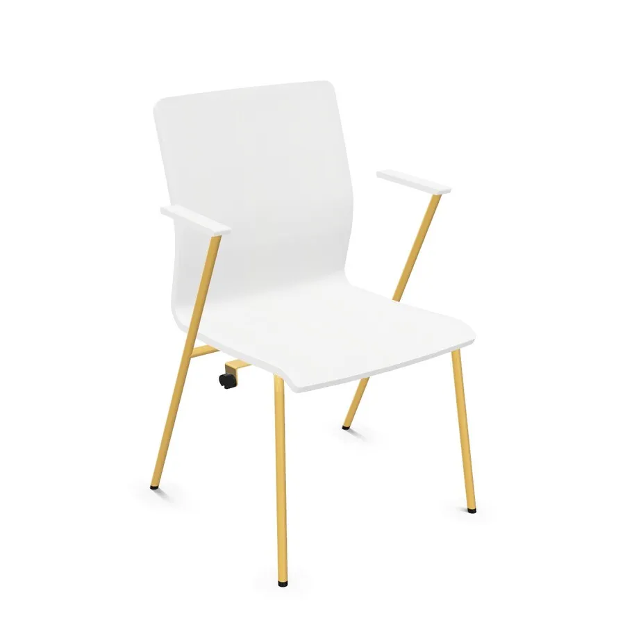 RAL 1024 / 2.09S White Krzesło z podłokietnikami FEN