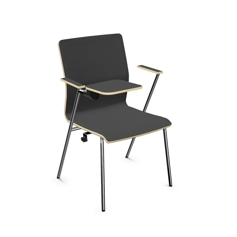 chrom / U963 Dark Grey Krzesło z pulpitem FEN