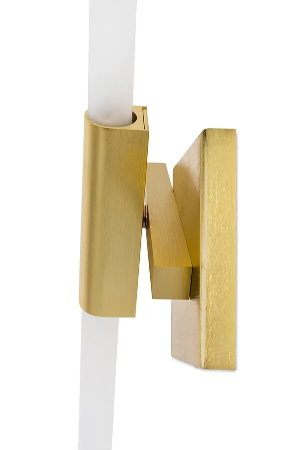 Kinkiet CANDELABR WALL - złote aluminium/szkło