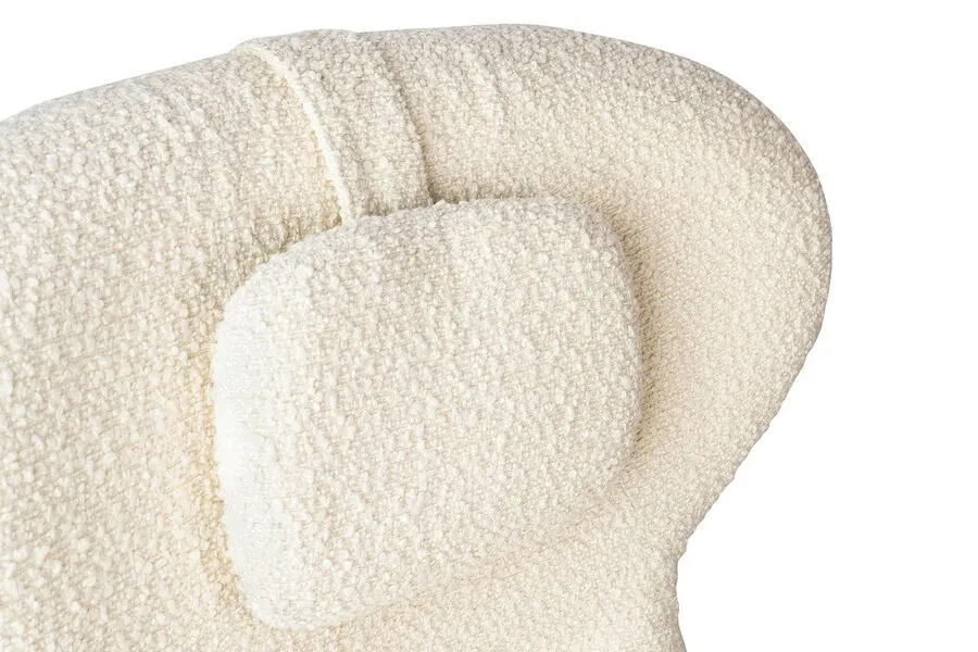 Fotel z podnóżkiem TEDDY GRAND - beżowy