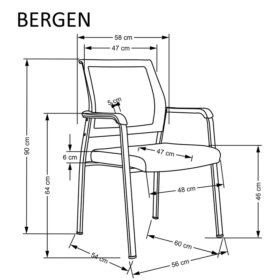 Fotel BERGEN - czarny