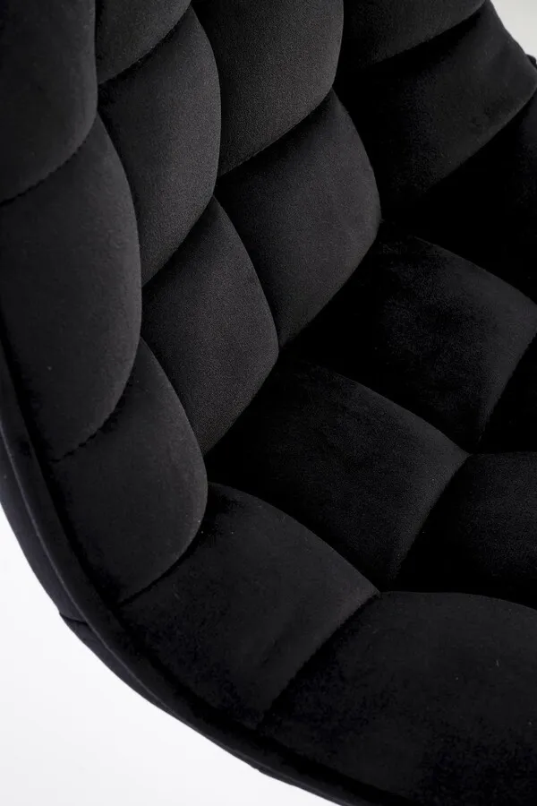 Hoker welurowy regulowany H120 - czarny/złoty