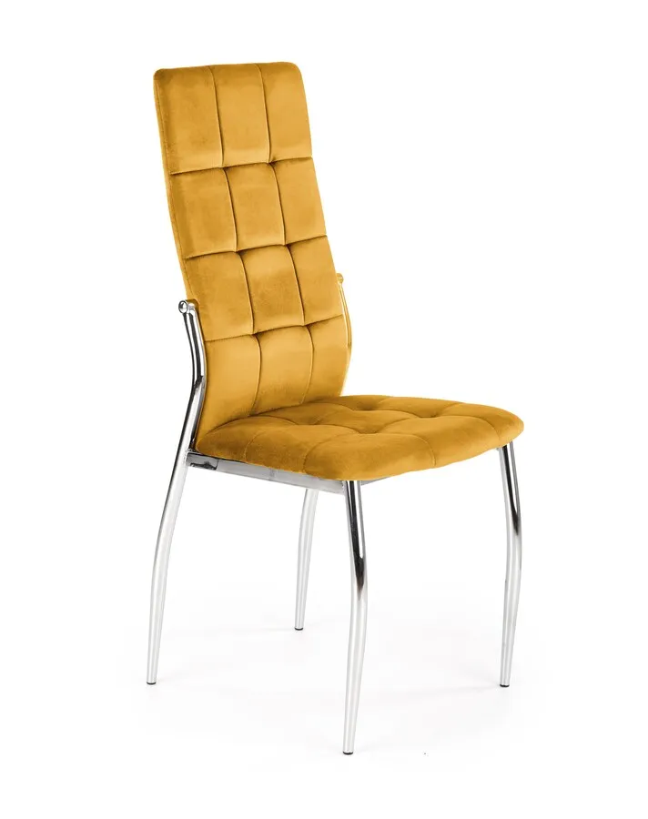 Krzesło K416 velvet - musztardowy