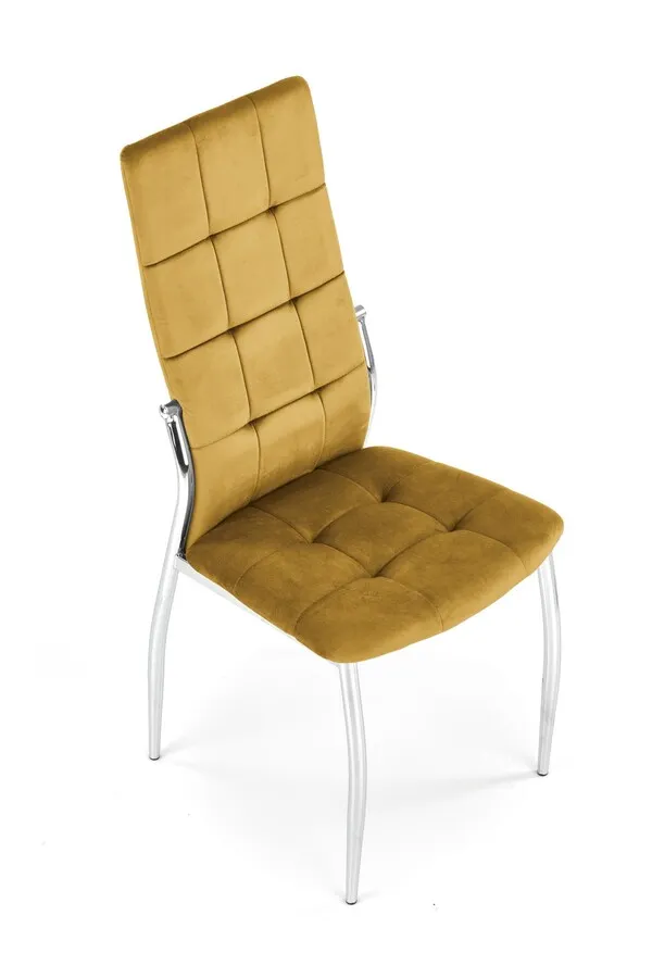 Krzesło K416 velvet - musztardowy