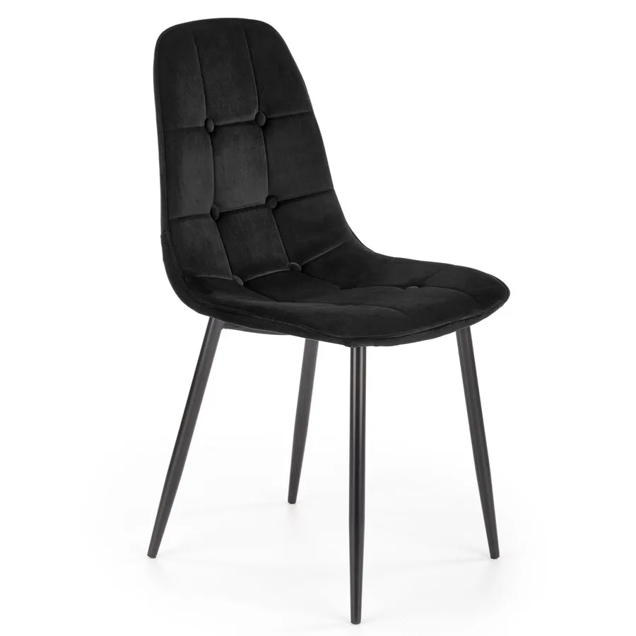 Krzesło K417 velvet - czarny