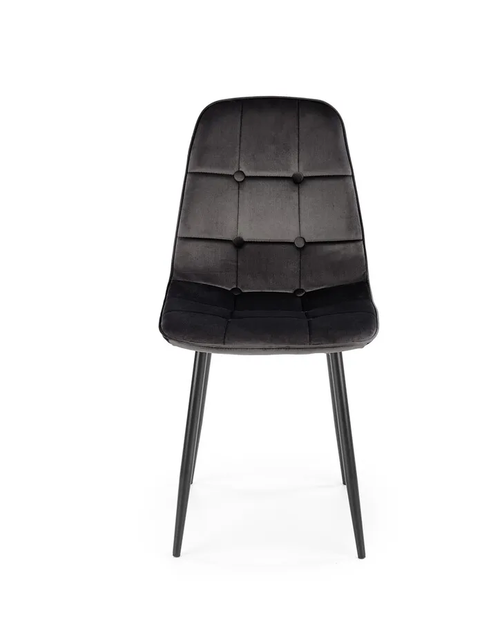 Krzesło K417 velvet - czarny