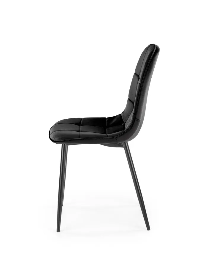 Krzesło K417 velvet - czarny