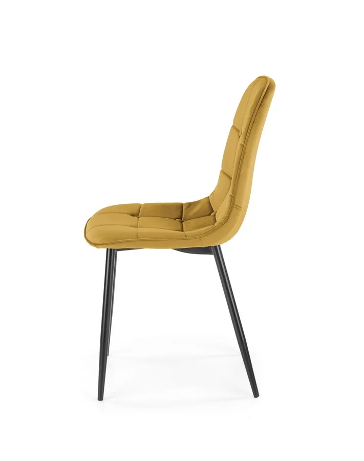 Krzesło K417 velvet - musztardowy