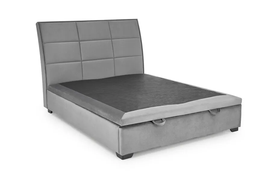 Łóżko z pojemnikiem CONTINENTAL 2 160 - popielaty Monolith 85