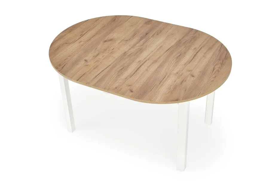Stół rozkładany RINGO 102/142x102 - dąb craft/biały