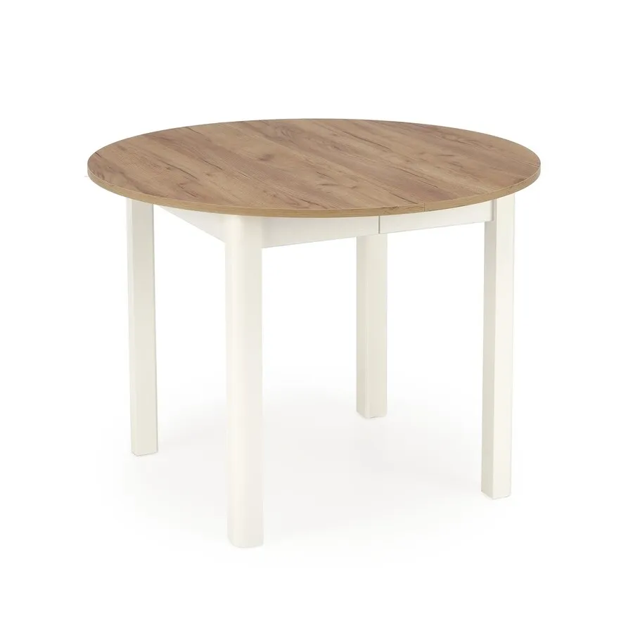 Stół rozkładany RINGO 102/142x102 - dąb craft/biały