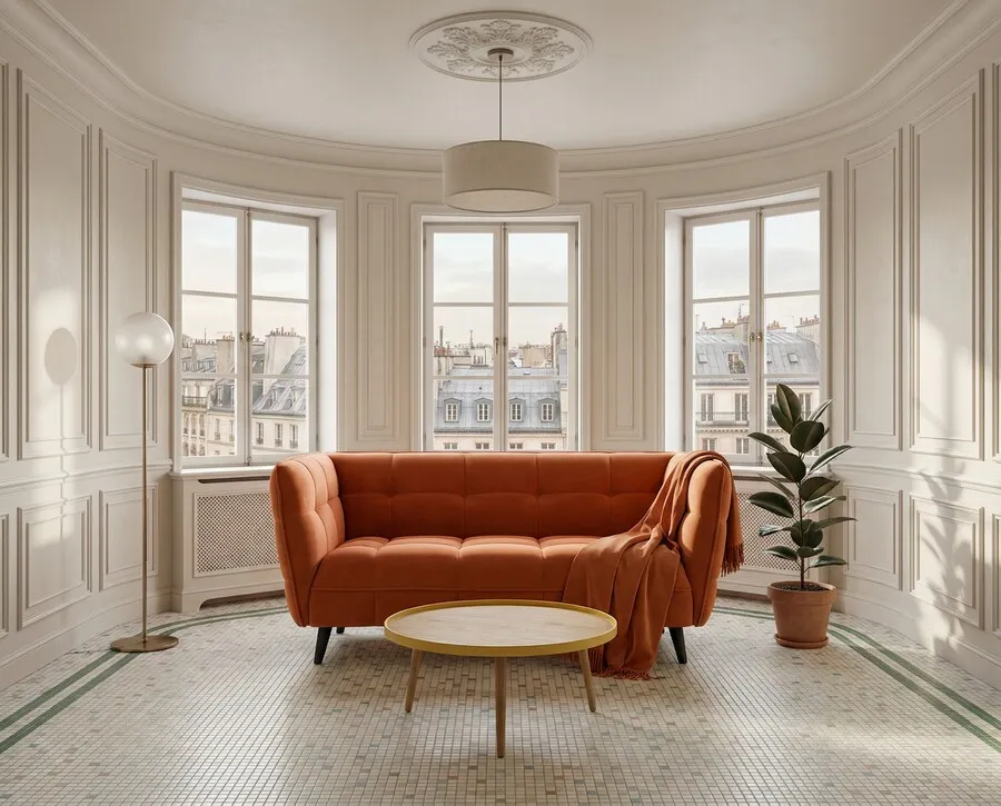 Sofa CASTELLO 2 Velvet - cynamon Bluvel 4215