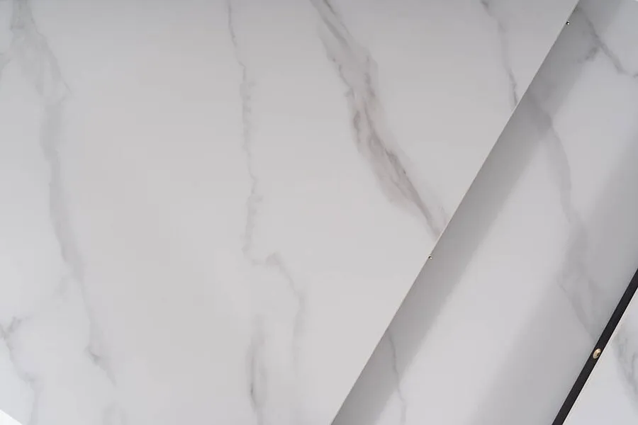 Stół rozkładany APOLLO 120/160x80 - biały mat/czarny