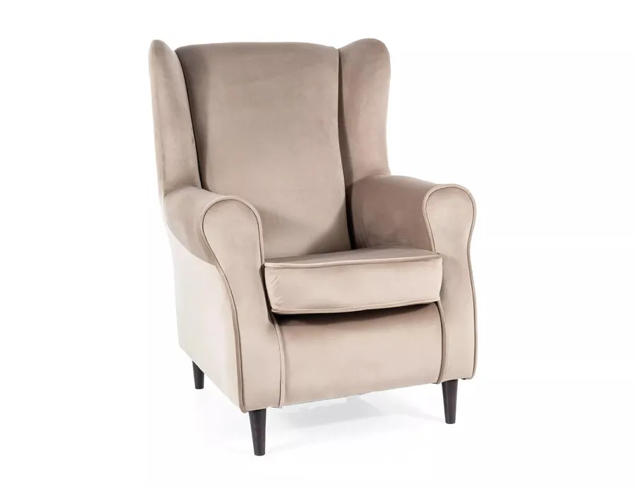 Fotel BARON Velvet - ciemny beżowy Bluvel 40