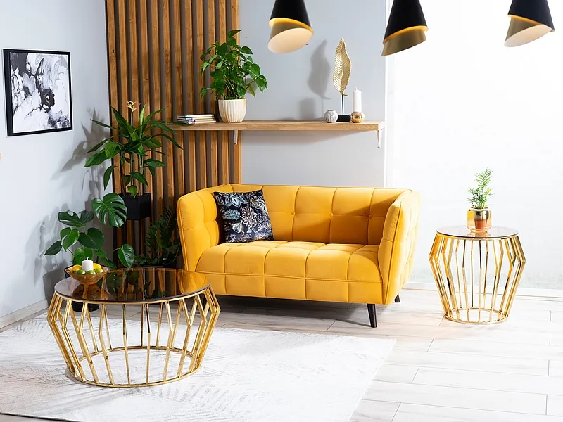 Sofa CASTELLO 2 Velvet - ciemny beżowy Bluvel 40