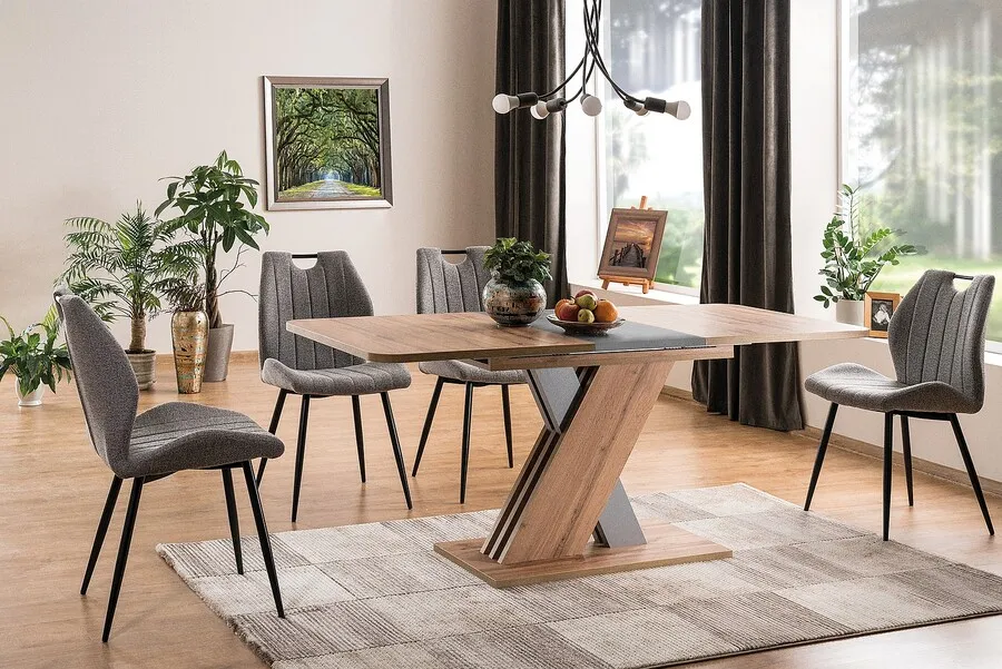 Stół rozkładany EXEL 140/180x85 - dąb artisan/antracyt