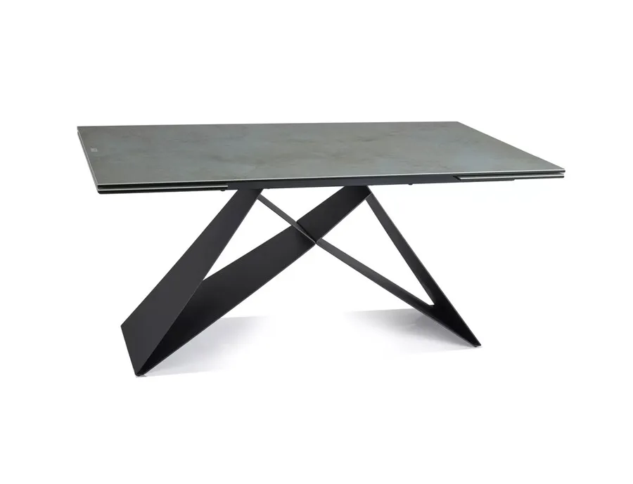 Stół rozkładany WESTIN Ceramic 160/240x90 - turkusowy/czarny mat
