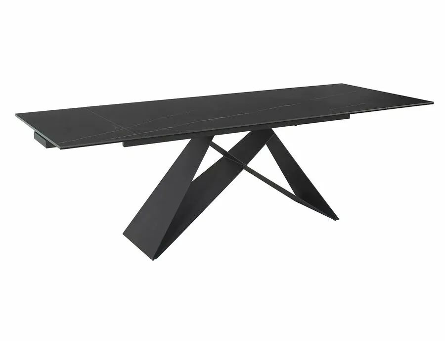 Stół rozkładany WESTIN Ceramic 160/240x90 - czarny/czarny mat