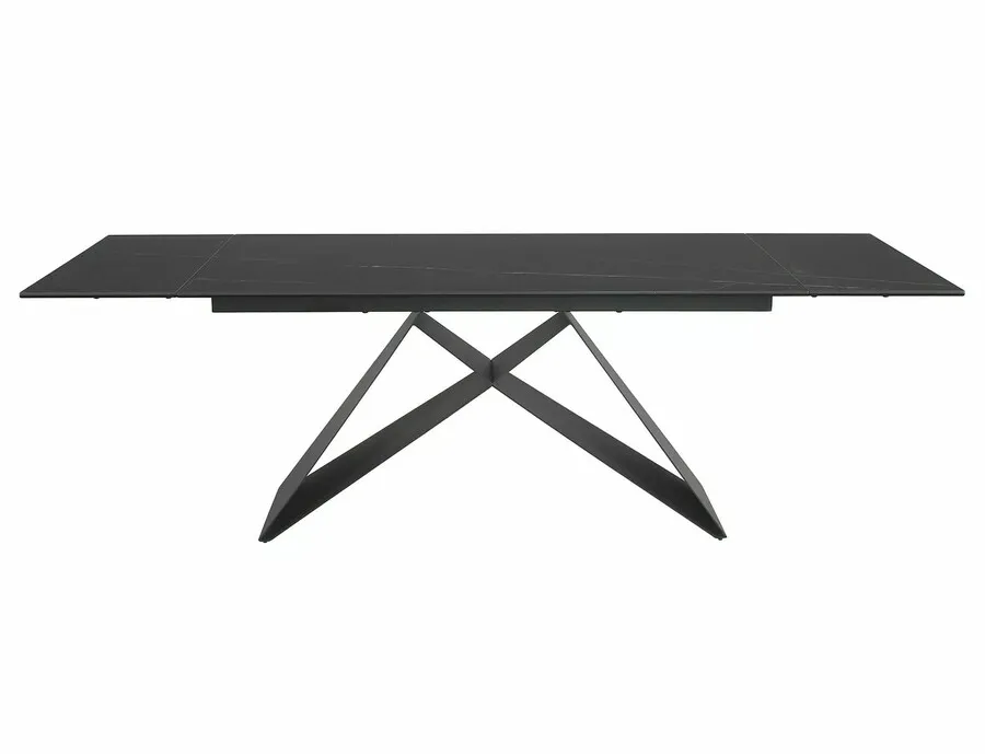 Stół rozkładany WESTIN Ceramic 160/240x90 - czarny/czarny mat