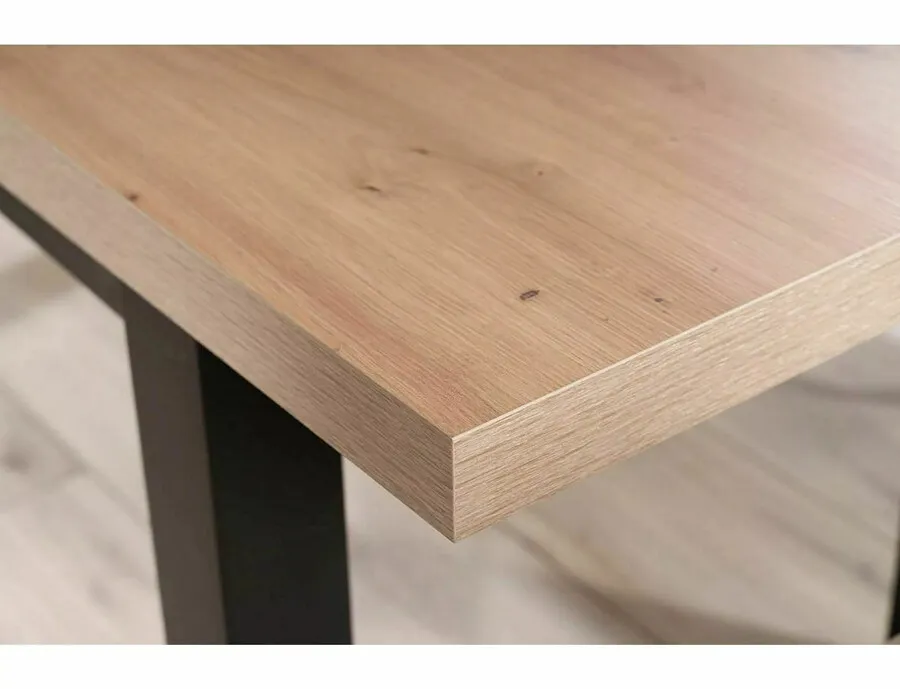 Stół rozkładany PRESTO 140/218x80 - dąb artisan/czarny