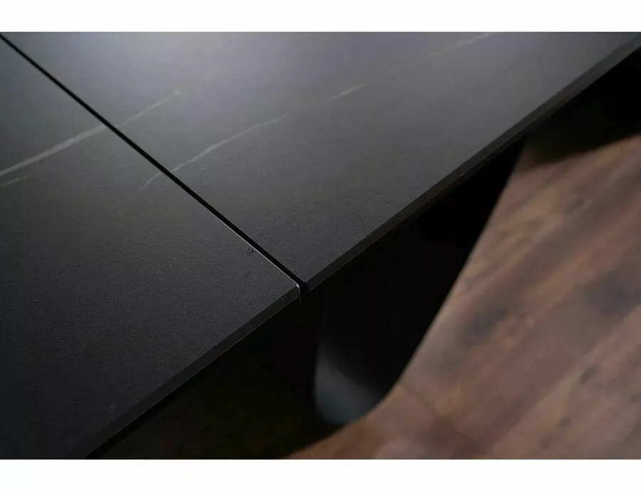 Stół rozkładany SALVADORE CERAMIC SAHARA NOIR 160/240x90 - czarny/czarny mat