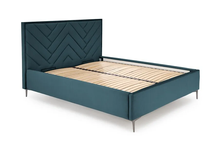 Zagłówek do łóżka MODULO W1 160 - ciemny zielony