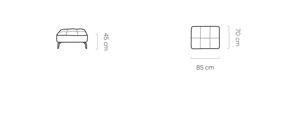 Puf na nóżkach MONTELLA