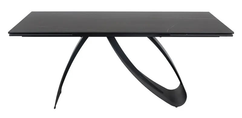 Stół rozkładany DIUNA CERAMIC 160-240x90 - czarny