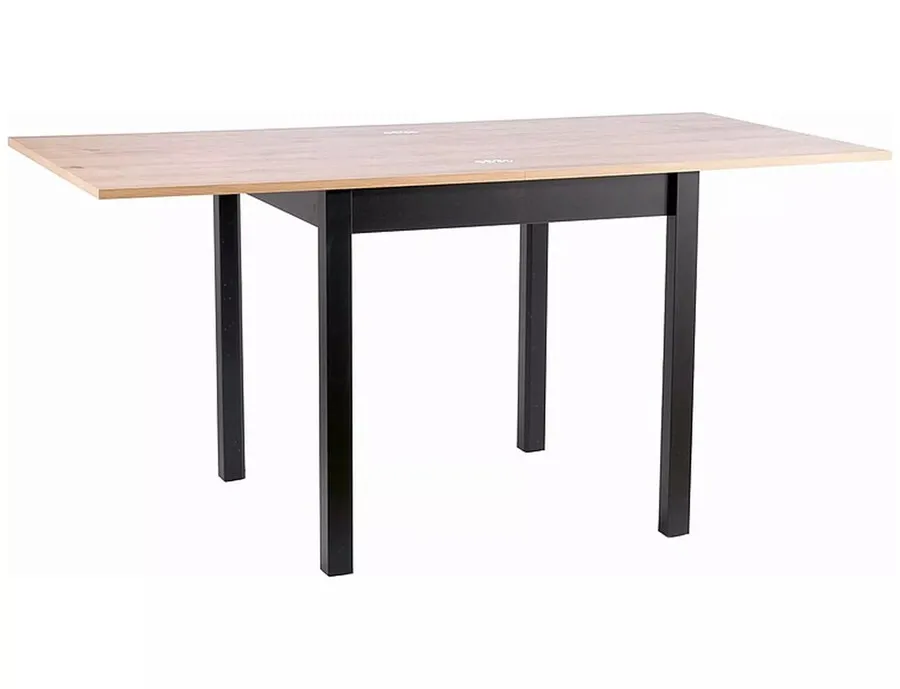 Stół rozkładany FLIP 80-160x80 - dąb artisan/czarny
