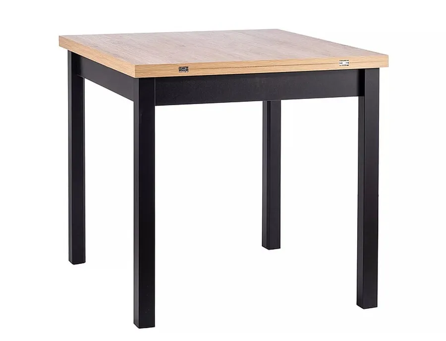 Stół rozkładany FLIP 80-160x80 - dąb artisan/czarny