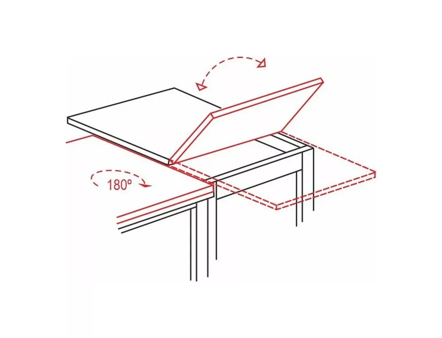 Stół rozkładany FLIP 80-160x80 - dąb artisan/czarny