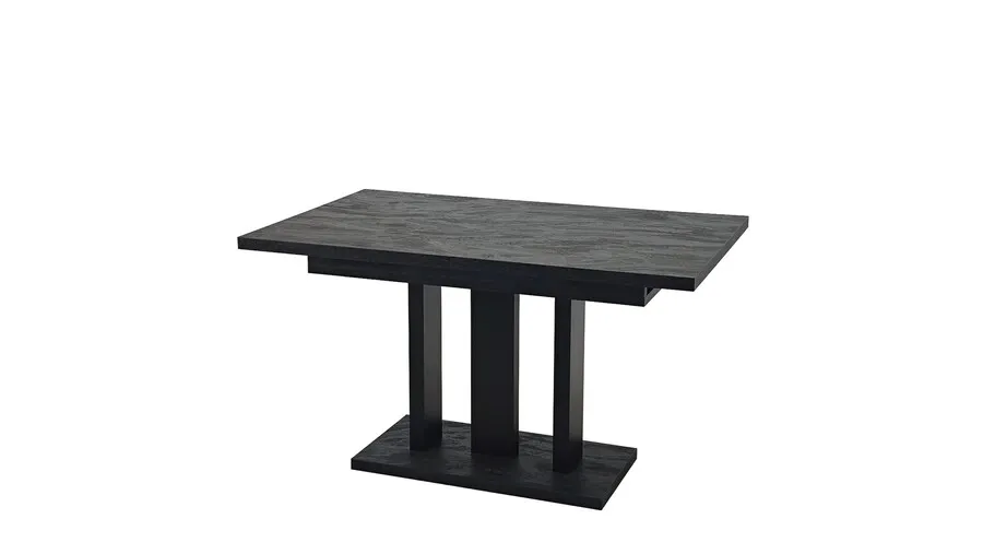Stół rozkładany APPIA N.CZ. 130/210x80 - ciemny beton/czarny mat