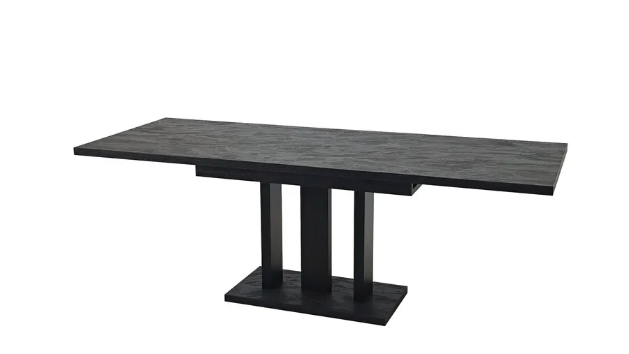 Stół rozkładany APPIA N.CZ. 130/210x80 - ciemny beton/czarny mat