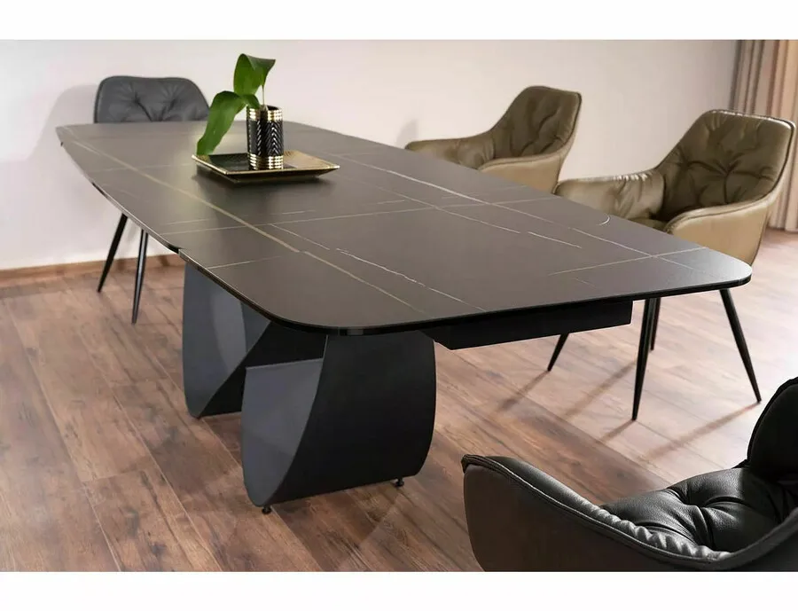 Stół rozkładany INFINITY Ceramic 160/240x95 - czarny