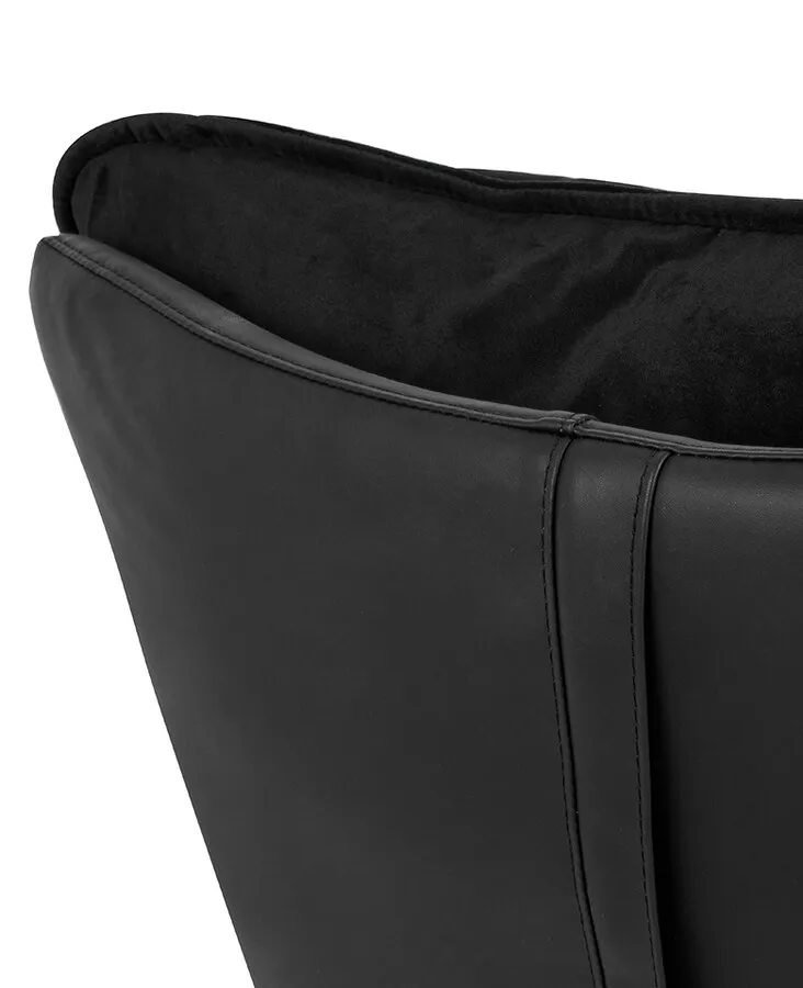 Fotel OTILIA STAND VELVET - czarny