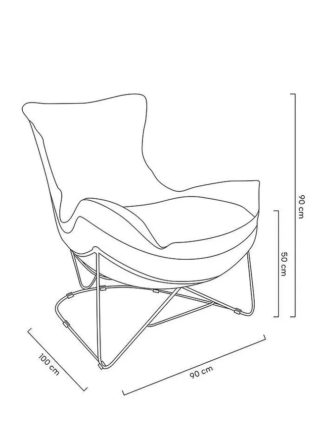 Fotel OTILIA STAND VELVET - czarny