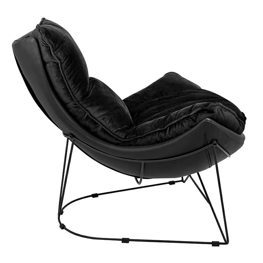 Fotel OTILIA STAND VELVET - czarny