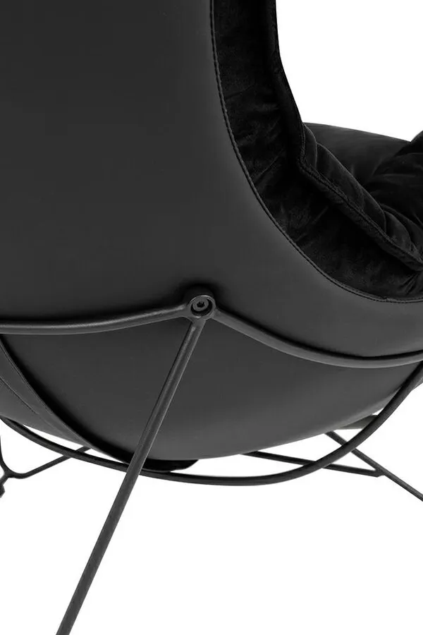 Fotel OTILIA STAND VELVET - czarny