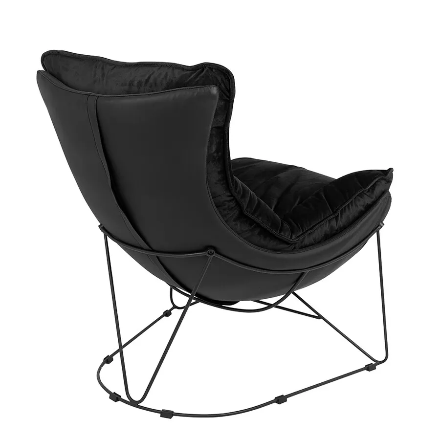 Fotel OTILIA STAND VELVET - czarny