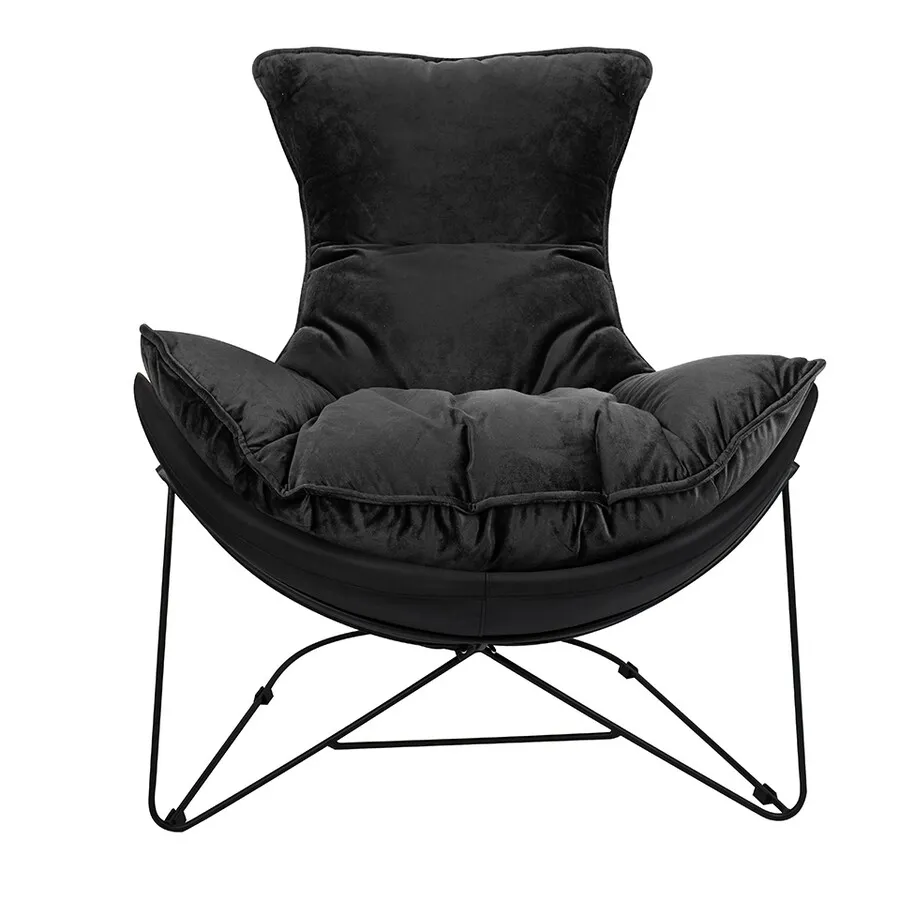Fotel OTILIA STAND VELVET - czarny